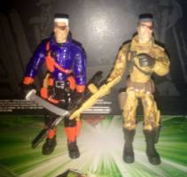 Deathstroke (Batman) Custom Action Figure [The original figure and his evil twin!!!]