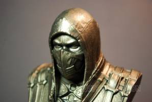 Custom Sculpted SCORPION Mortal Kombat X inspired Faux Bronze Bust (Mortal Kombat) Custom Statue / Bust