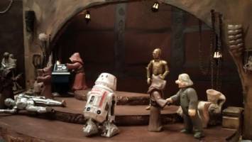 Return of the Jedi- Jabba The Hutt Style Court (Star Wars) Custom Diorama / Playset