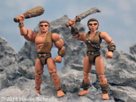Crena the Cavewoman (Original) Custom Action Figure [Cavewoman Caveman comparison]