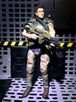 Chris Redfield as Colonial Marine (Aliens) Custom Action Figure