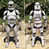 Battle damaged Clone Sergeant (Star Wars) Custom Action Figure [Front & back]