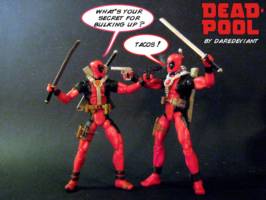 Deadpool (Marvel Universe) Custom Action Figure [Regular Deadpool vs Enhanced Deluxe]