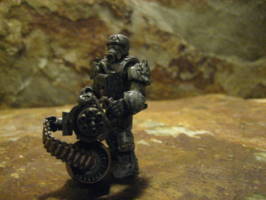 Mysterious Heavy Marine (Fallout) Custom Miniature / Figurine