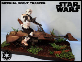 Imperial Scout Trooper (Star Wars) Custom Diorama / Playset