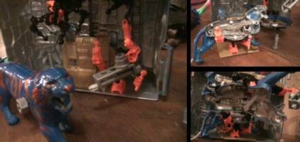 Faker Greyskull (Masters of the Universe) Custom Diorama / Playset [Faker Greyskull Battlecat Garage]