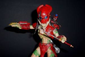 Zaf'el the Hybrid Huntress (Crimson Armor) (Predator) Custom Action Figure