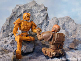 Freakbot version II (Original) Custom Action Figure [Freakbot and friendly robot]