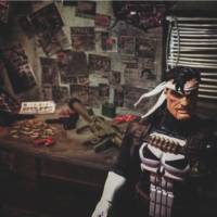 Punisher/deadpool apt hideout 1/12 scale (Marvel Legends) Custom Diorama / Playset