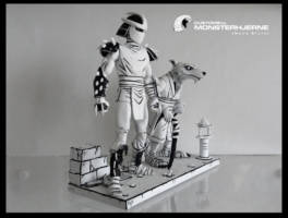 NECA Black/white Shredder vs Splinter (Teenage Mutant Ninja Turtles) Custom Action Figure [NECA custom black and white]