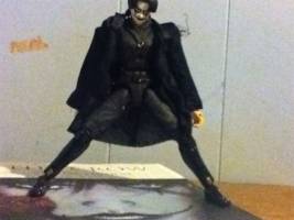 The Crow (Crow) Custom Action Figure [His widest stance possible still with both feet flat on the floor]