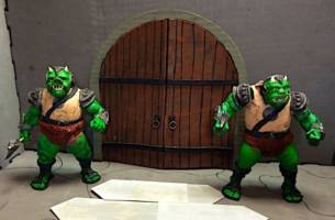 Klumm and Gart  ' Gamorrean guards ' (Star Wars) Custom Action Figure