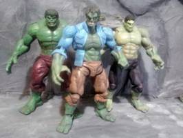 70's Evil Hulk (Incredible Hulk) Custom Action Figure [comparison shot.]