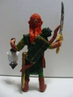 Female Woodland Elf Warrior (figurine)No.III (Hobbit) Custom Miniature / Figurine [Back View]