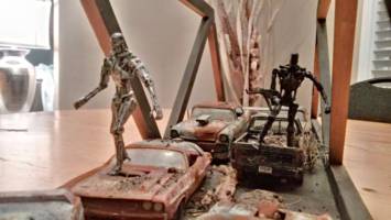 Post Apocalyptic overpass diorama (Terminator) Custom Diorama / Playset