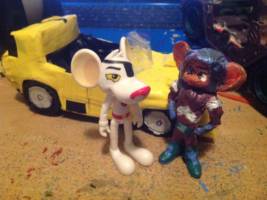 Jeopardy Mouse (Danger Mouse) Custom Miniature / Figurine [Two agents meet]