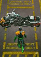 Justice Dept BIKE BAY based on Chris Weston Artwork. (Judge Dredd) Custom Diorama / Playset