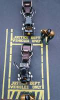 Justice Dept BIKE BAY based on Chris Weston Artwork. (Judge Dredd) Custom Diorama / Playset
