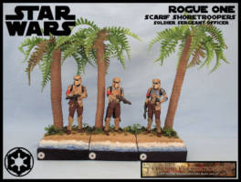 Scarif Shoretroopers - Soldier, Sergeant and Officer (Star Wars) Custom Diorama / Playset