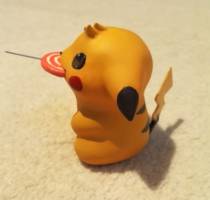 Pikachu with Lollipop (Pokemon) Custom Miniature / Figurine [Side view]