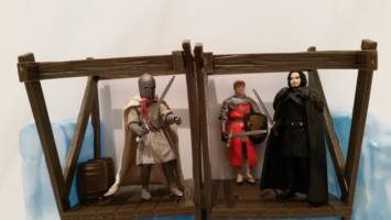 Grail Knight action figure with helmet and longsword (Indiana Jones) Custom Action Figure [Hanging with friends on the Wall]