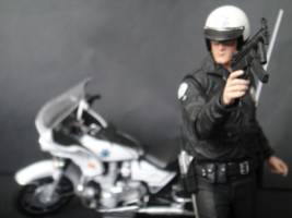 T 1000 with his motorcycle (Terminator) Custom Diorama / Playset