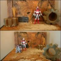 Star Wars- Desert Style Jakku/Tattoine Display (Star Wars) Custom Diorama / Playset