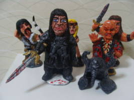 Darkage Warriors and Wizards Fantasy Figurine Set (Conan) Custom Miniature / Figurine [Doom up front]