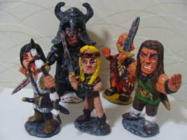 Darkage Warriors and Wizards Fantasy Figurine Set (Conan) Custom Miniature / Figurine [Subotai,Valeria,and Conan up front]