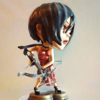 Ada Wong - Exclusive Chibi Custom Action Figure from game Resident Evil (Resident Evil) Custom Miniature / Figurine [Ada Wong]