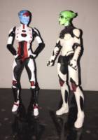 Asari Commando (Mass Effect) Custom Action Figure [Giving counsel to Gamora (Asari style)]