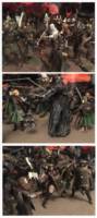 Middle earth - The final showdown (Lord of the Rings) Custom Diorama / Playset