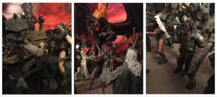 Middle earth - The final showdown (Lord of the Rings) Custom Diorama / Playset