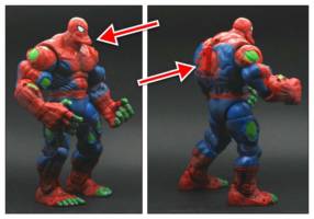 Spider-Hulk (Marvel) Custom Action Figure [Before pics (terrible head & action feature lever)]