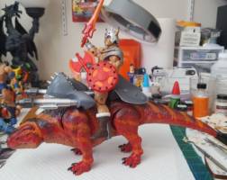 Fyron, the Blazing He-Man with Ash Dragon (aka Guerrero prototype He-Man) (Masters of the Universe) Custom Action Figure
