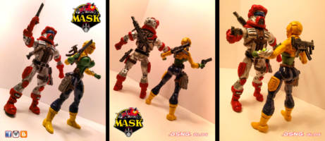 Matt Trakker [or Tracker] and Gloria Baker (M.A.S.K.) Custom Action Figure