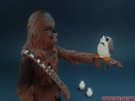 Porgs (Star Wars) Custom Miniature / Figurine [custom Porg with Chewbacca]