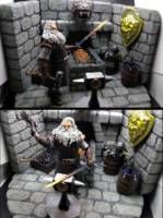 Master Dwarven Craftsman Telchar with Dragon Forge (Lord of the Rings) Custom Action Figure [Telchar forging a Special Order from a Distant Land]