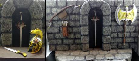 Master Dwarven Craftsman Telchar with Dragon Forge (Lord of the Rings) Custom Action Figure [The Knife Angrist, The Sword Narsil and The Dragon-helm of Dor-lómin]