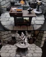 Master Dwarven Craftsman Telchar with Dragon Forge (Lord of the Rings) Custom Action Figure [Jewelry and Statue Crafting]