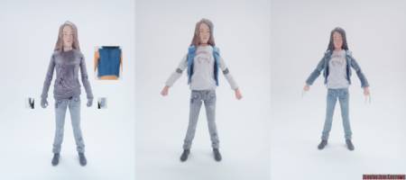 Laura/X-23 (Logan Movie) (X-Men - Movies) Custom Action Figure [Laura (Logan movie) custom action figure before and after]