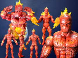 Human Torch (First Appearance) (Marvel Legends) Custom Action Figure [Different Angles]