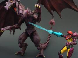 Samus (Articulated Amiibo Figure) (Metroid) Custom Action Figure [Samus Aran v Ridley]