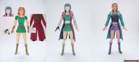 Gwen Stacy (Marvel Legends) Custom Action Figure [Gwen Stacy custom action figure before and after]
