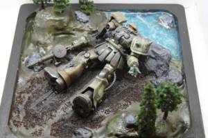 RX-78 Vs Zaku II (Gundam) Custom Diorama / Playset