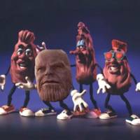 Thanos as a California Raisin (Marvel) Custom Miniature / Figurine