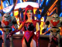 Scorpia (red, pink & black Princess of Power style) (She-Ra) Custom Action Figure [Scorpia & the Horde Troopers]