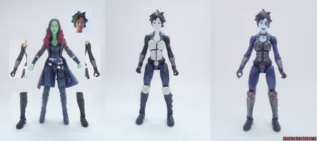 Domino (Marvel Legends) Custom Action Figure [Domino custom action figure before and after]