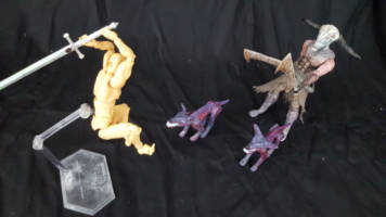 Capra Demon and Undead Attack Dog statues (Dark Souls) Custom Action Figure