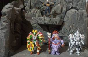 Machine Emperor Robogog of the 10-Sai (Power Rangers) Custom Action Figure [Brazira (on the top), Mons Drake, Makuin & Robogog!!!]